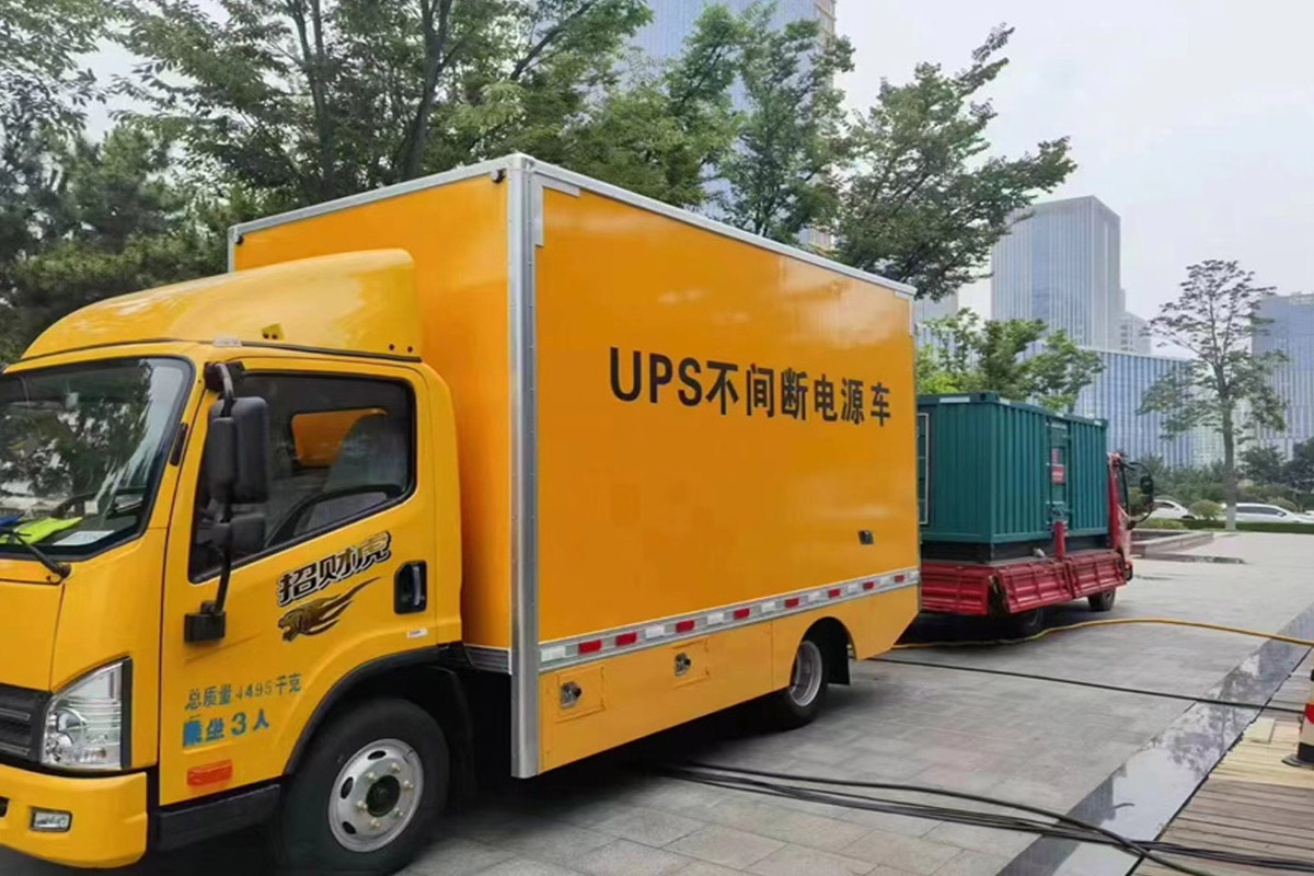 崖州发电机租赁施工现场