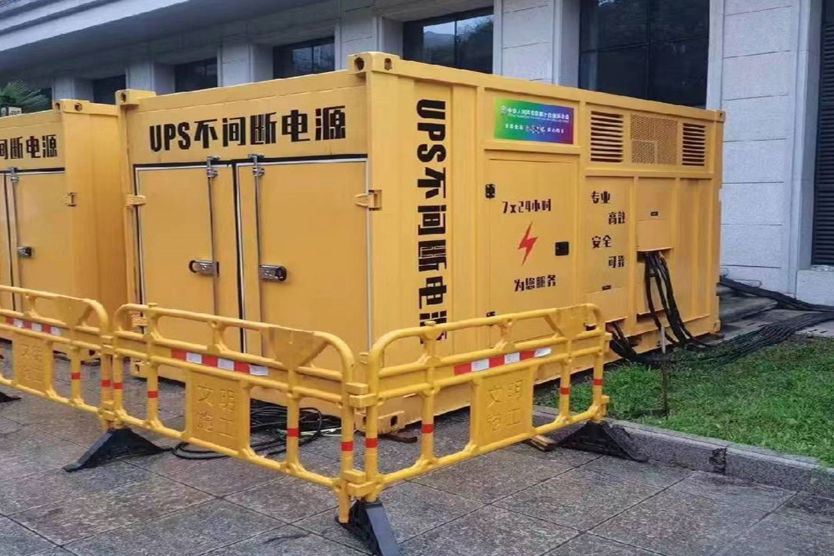 崖州发电机租赁施工现场